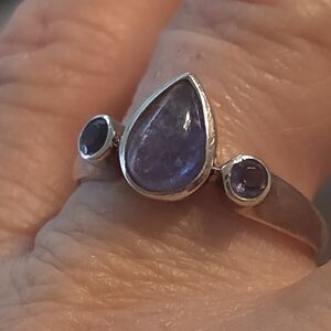 COBOCHAN AMETHYST RING SET IN 925 STERLING SILVER SIZE 8